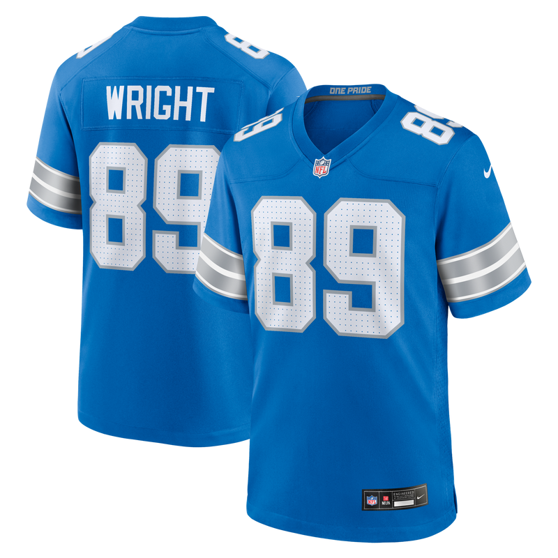 Detroit Lions Brock Wright Blue jersey – view 1