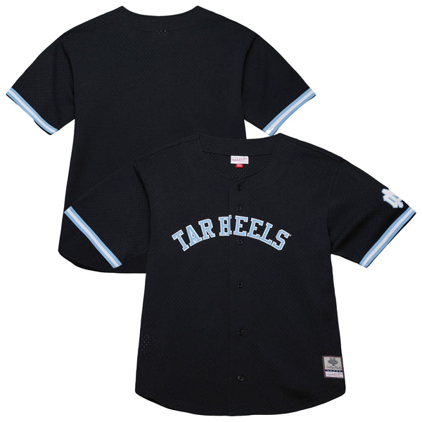 North Carolina Tar Heels Mitchell & Ness On The Clock Full-Button Fashion Jersey - Black