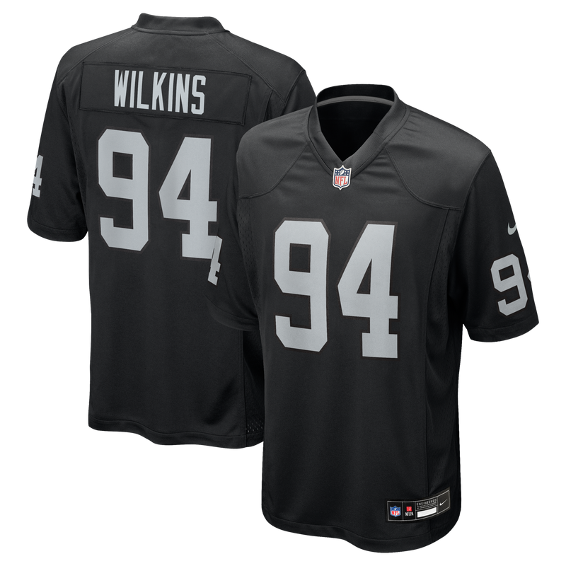 Las Vegas Raiders Christian Wilkins Black jersey – view 1