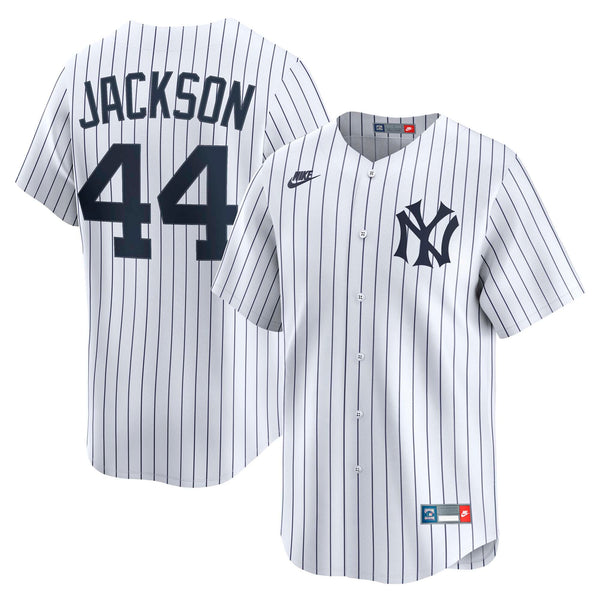 New York Yankees Reggie Jackson Nike White Throwback Cooperstown Collection Limited Jersey