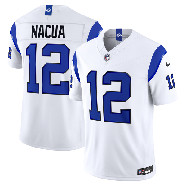 Los Angeles Rams Puka Nacua Nike Fearsome White Vapor F.U.S.E. Printed Limited Jersey