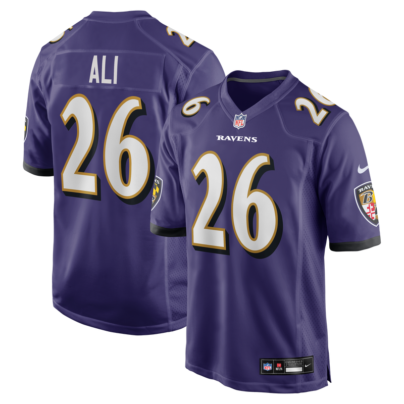 Baltimore Ravens Rasheen Ali Purple jersey – view 1