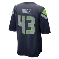 Seattle Seahawks Maxen Hook Nike College Navy Team Game Jersey