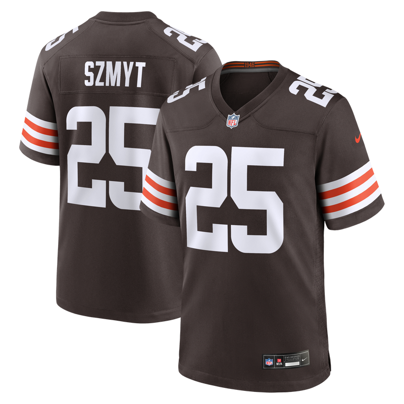 Cleveland Browns Andre Szmyt Brown jersey – view 1