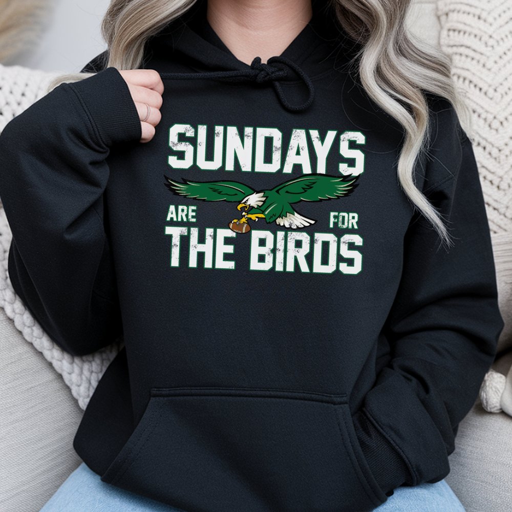 Philadelphia Football Hoodie | Sundays Are For The Birds Graphic | Premium Cotton Blend Unisex Sweatshirt | Gift for Philly S
