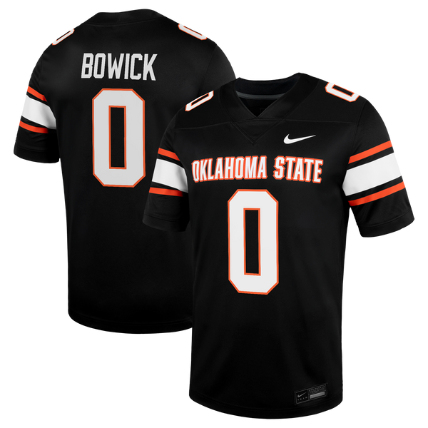Justin Bowick Oklahoma State Cowboys Nike Alternate Game Jersey - Black