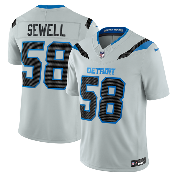 Detroit Lions Penei Sewell Nike Silver 2026 Rivalries Collection Printed Limited Jersey