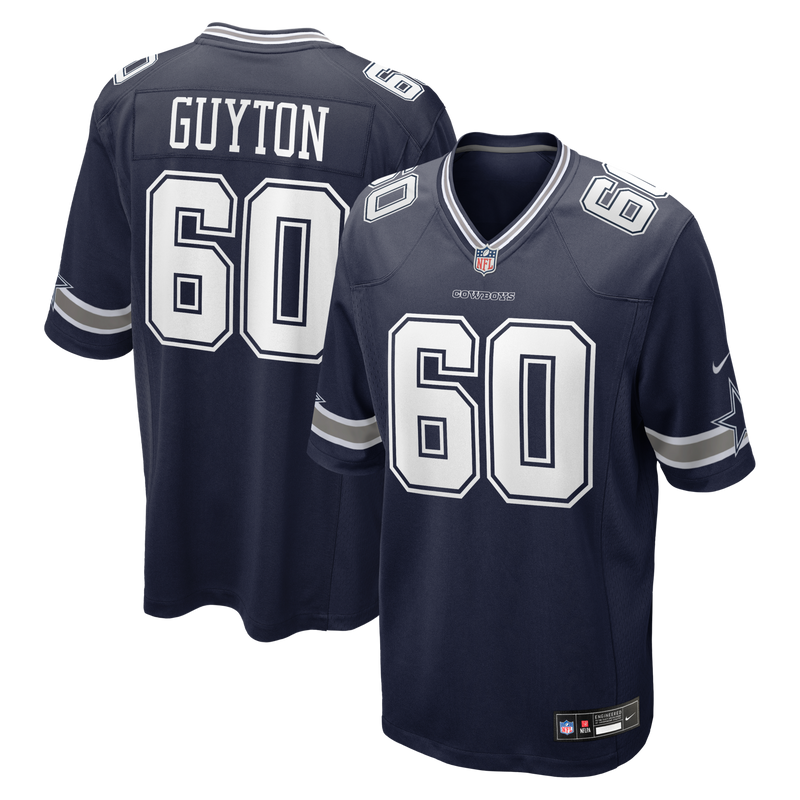 Dallas Cowboys Tyler Guyton Navy jersey – view 1
