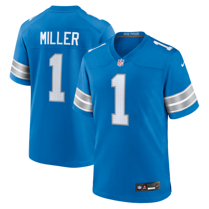 Detroit Lions Blake Miller Blue jersey – view 1