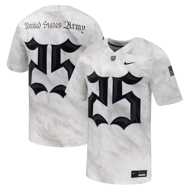#25 Army Black Knights Nike Army 250 Collection Game Football Jersey - White