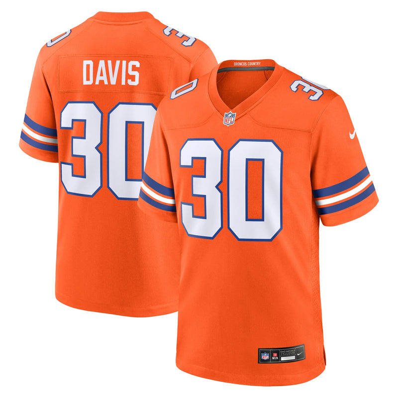 Denver Broncos Terrell Davis Orange jersey – view 1