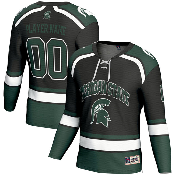 Michigan State Spartans GameDay Greats Ice Hockey NIL Pick-A-Player Jersey - Black