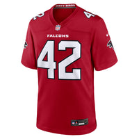 Atlanta Falcons Josh Woods Nike Red Team Game Jersey