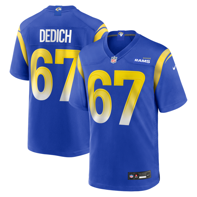 Los Angeles Rams Justin Dedich Royal jersey – view 1