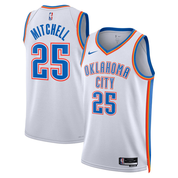 Oklahoma City Thunder Nike Association Edition Swingman Jersey - White - Ajay Mitchell -