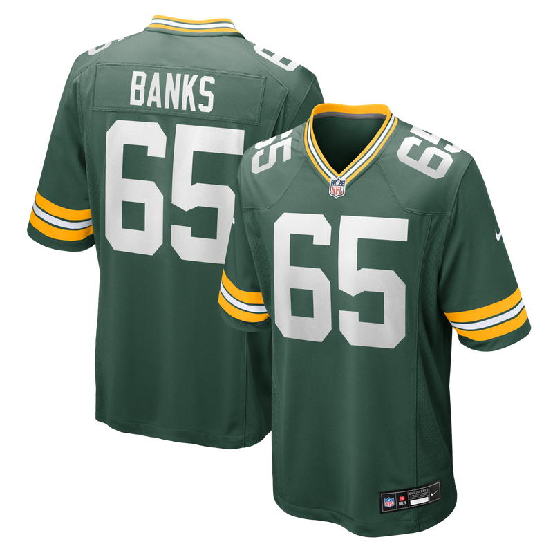 Green Bay Packers Aaron Banks Green jersey – view 1