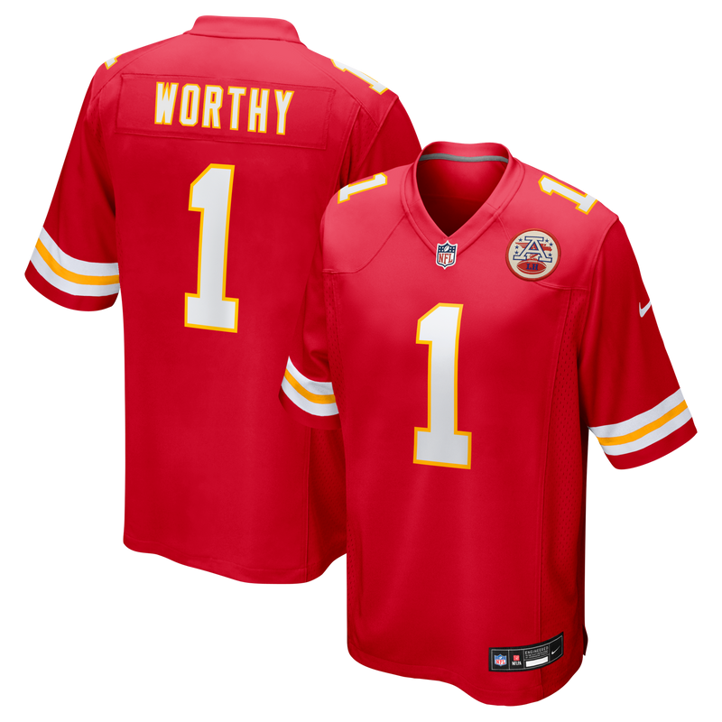Kansas City Chiefs Xavier Worthy Red jersey – view 1