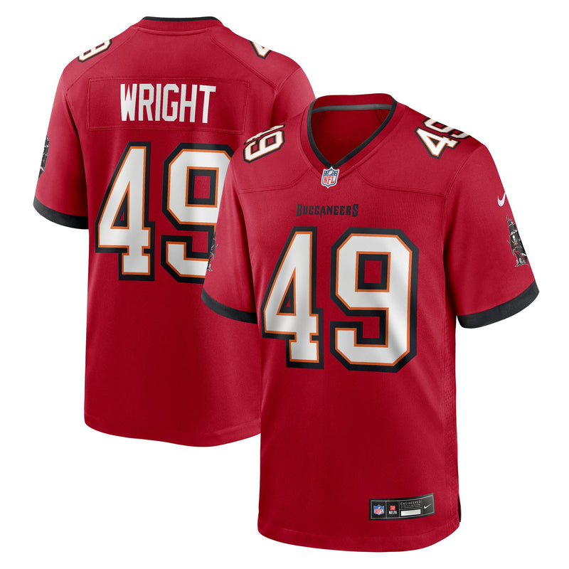 Tampa Bay Buccaneers Owen Wright Red jersey – view 1