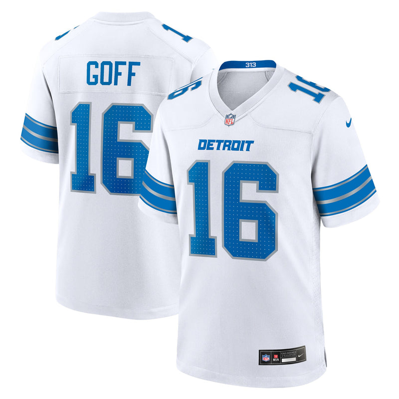 Detroit Lions Jared Goff White jersey – view 1