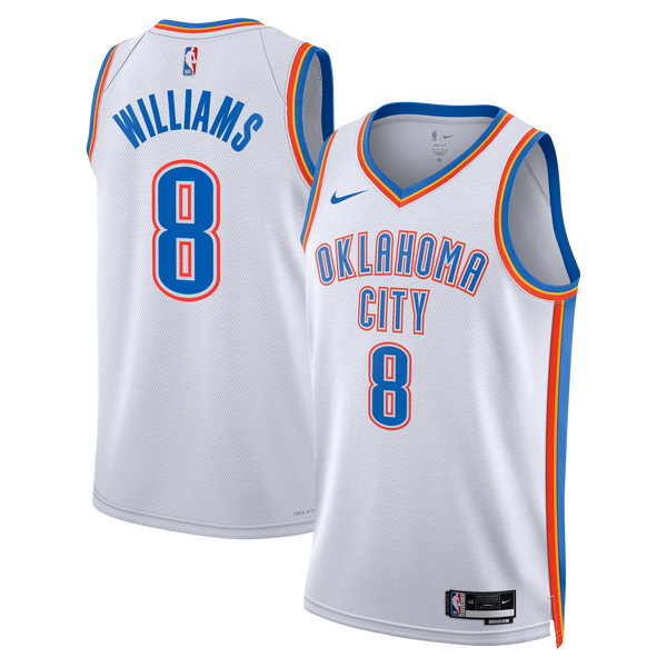 Oklahoma City Thunder Nike Association Edition Swingman Jersey - White - Jalen Williams -