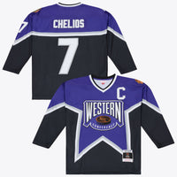 1997 NHL All-Star Game Chris Chelios Mitchell & Ness Blue Power Play Jersey
