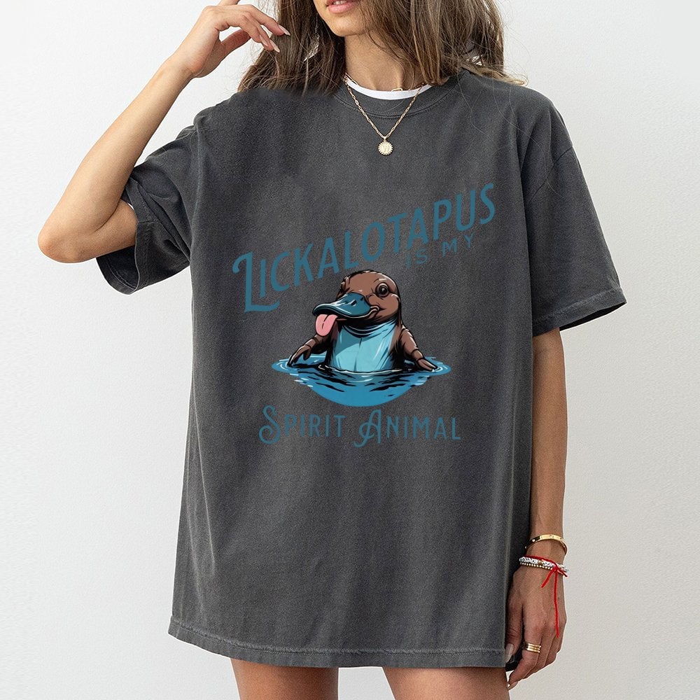 Lickalotapus Is My Spirit Animal T-Shirt | Funny Platypus Graphic Tee | Premium 100% Cotton | Quirky Gift for Animal Lovers a