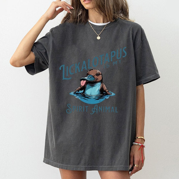 Lickalotapus Is My Spirit Animal T-Shirt | Funny Platypus Graphic Tee | Premium 100% Cotton | Quirky Gift for Animal Lovers a