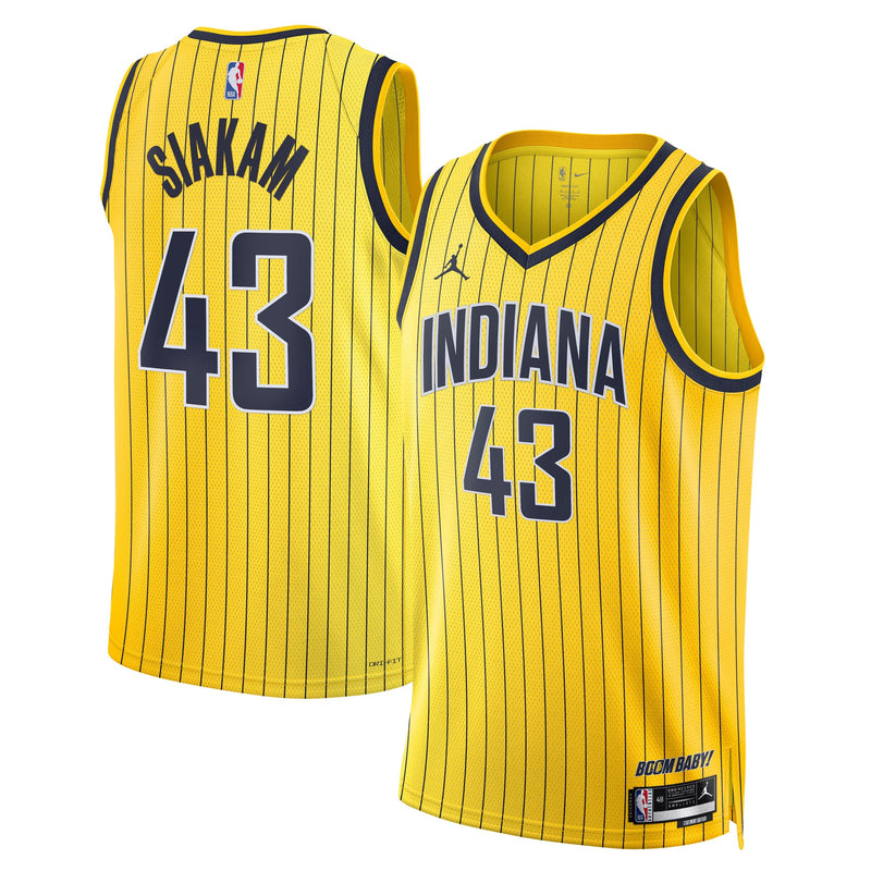 Indiana Pacers Jordan Brand Replica Statement Edition Swingman Jersey - Gold - Pascal Siakam -