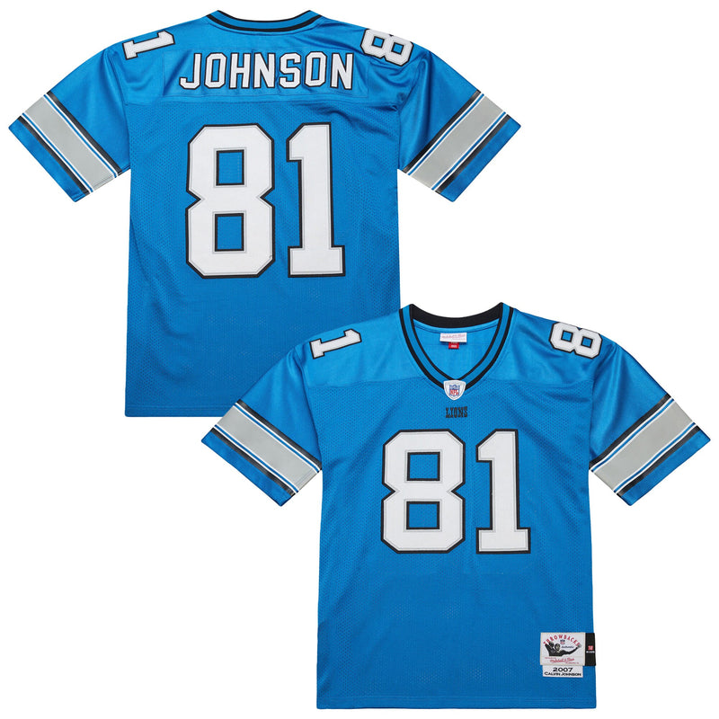Detroit Lions Calvin Johnson Blue jersey – view 1