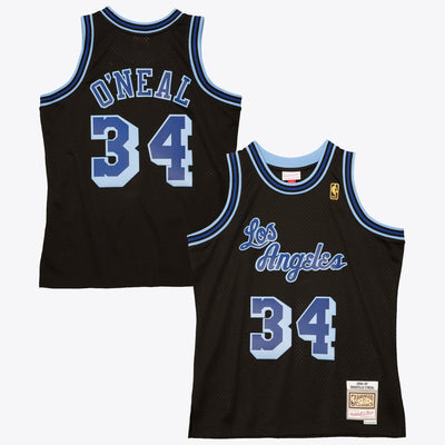 Los Angeles Lakers Mitchell & Ness Shaquille O'Neal 1996 Reload Swingman Authentic Jersey - Black