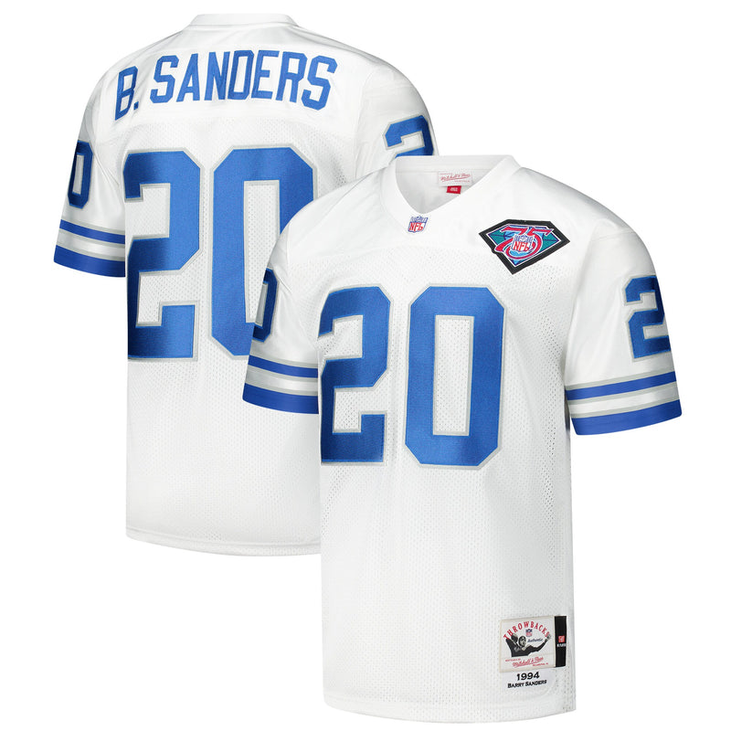 Detroit Lions Barry Sanders White jersey – view 1