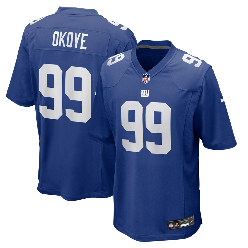 New York Giants Basil Okoye Nike Royal Team Game Jersey