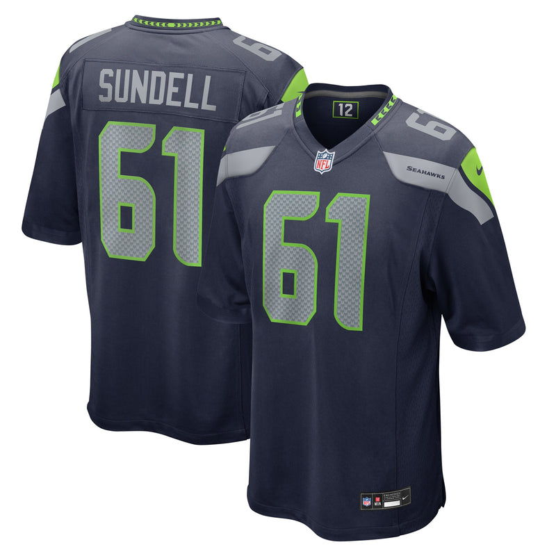 Seattle Seahawks Jalen Sundell Navy jersey – view 1