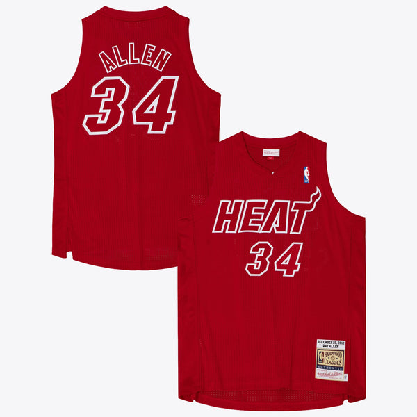 Miami Heat Mitchell & Ness Ray Allen 2012 Christmas Day Authentic Jersey - Scarlet