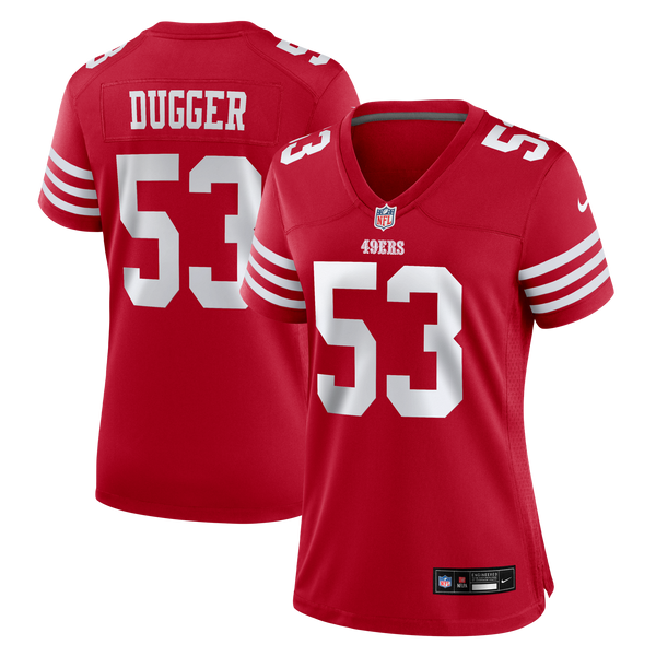 San Francisco 49ers Jaden Dugger III Nike Scarlet Team Game Jersey
