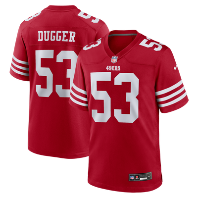 San Francisco 49ers Jaden Dugger III Nike Scarlet Team Game Jersey