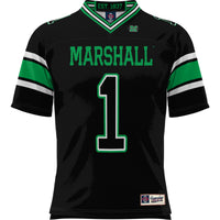 #1 Marshall Thundering Herd GameDay Greats Football Jersey - Black
