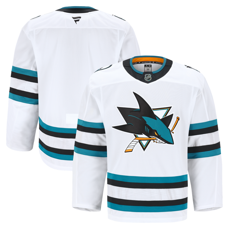 San Jose Sharks Fanatics White Away Authentic Pro Jersey