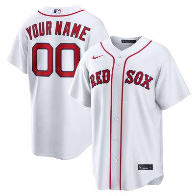 Boston Red Sox Nike White Home Stadium Custom Jersey