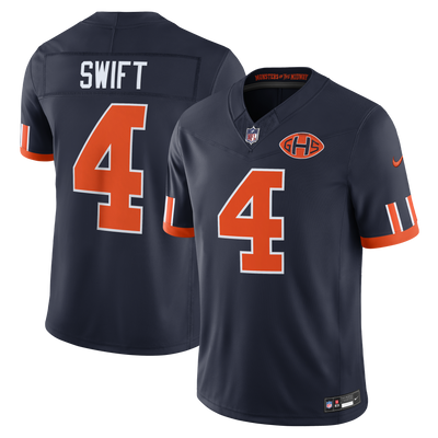 Chicago Bears D'Andre Swift Nike Navy 2026 Rivalries Collection Printed Limited Jersey