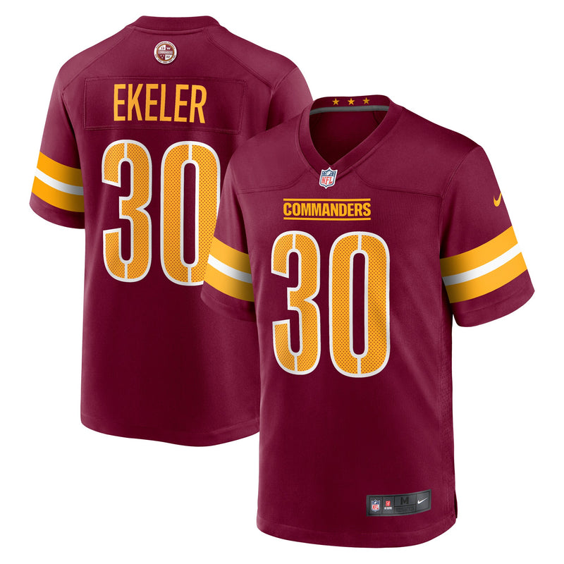 Washington Commanders Austin Ekeler Burgundy jersey – view 1