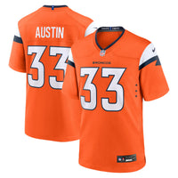 Denver Broncos Brent Austin Nike Orange Team Game Jersey