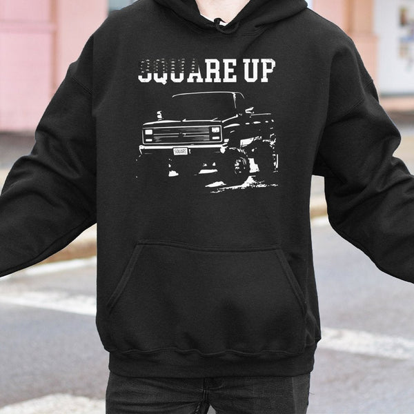Square Body Truck Hoodie | Vintage Pickup Graphic Pullover | Premium Cotton Blend | Gift for Truck Enthusiast & Mechanic