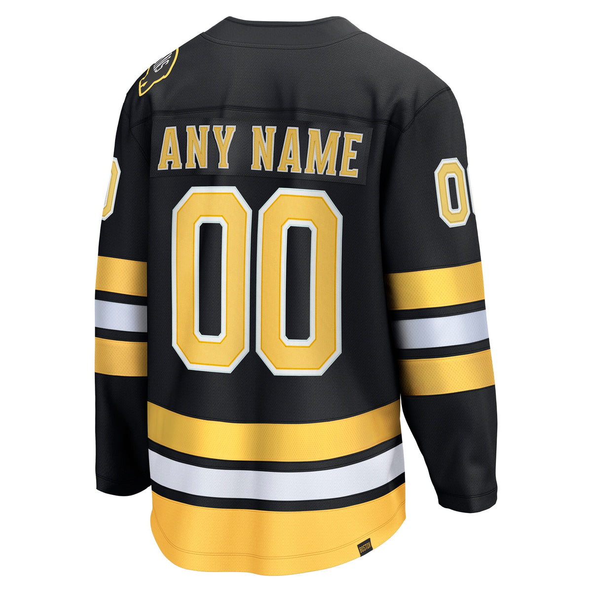 Boston Bruins Fanatics Black Home Breakaway Custom Jersey
