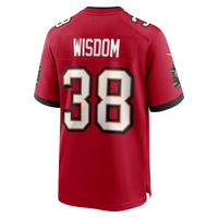 Tampa Bay Buccaneers Rashad Wisdom Red jersey – view 3