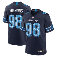 Tennessee Titans Jeffery Simmons Nike Navy 2026 Rivalries Collection Game Jersey