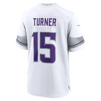 Minnesota Vikings Dallas Turner White jersey – view 4