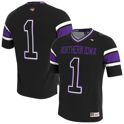 Northern Iowa Panthers GameDay Greats Lightweight Collegiate Football Blackout Fashion Jersey - Black