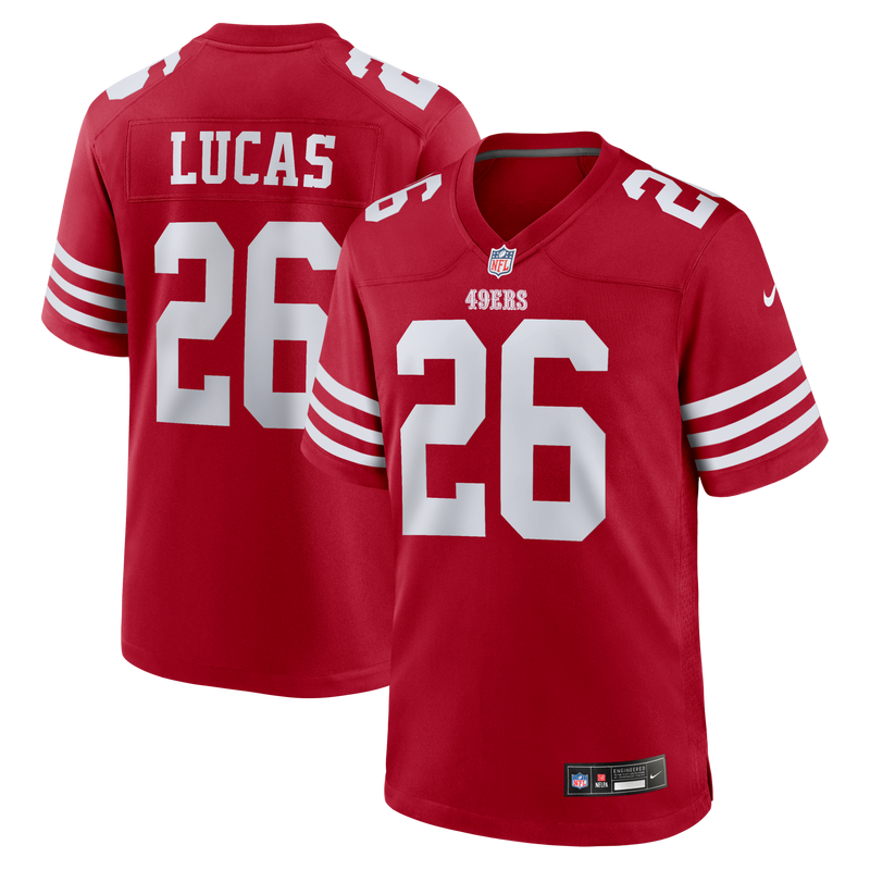 San Francisco 49ers Chase Lucas Scarlet jersey – view 1