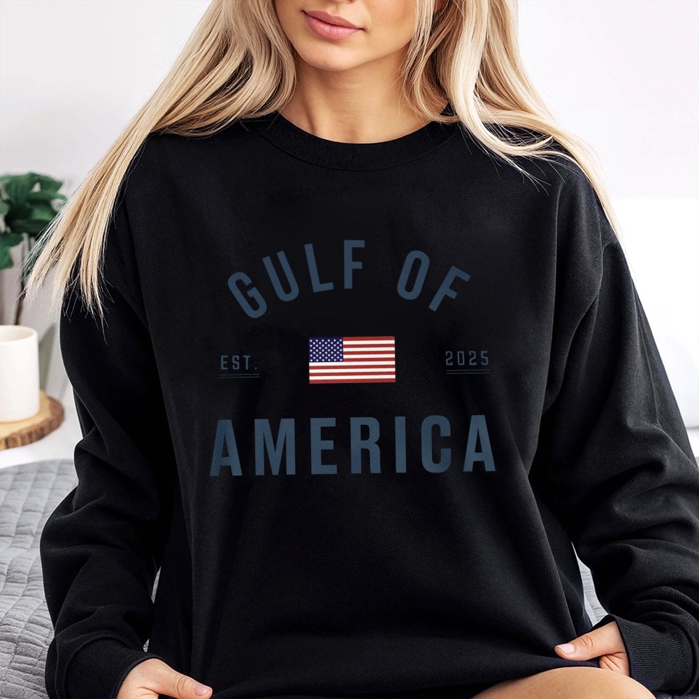 Gulf of America Sweatshirt | Vintage Patriotic Est. 2025 Graphic | Premium Cotton Blend | Unisex USA Pride Gift for Men and W
